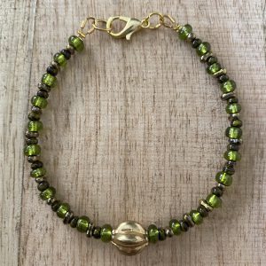 Perlenarmband Karabiner *Green*